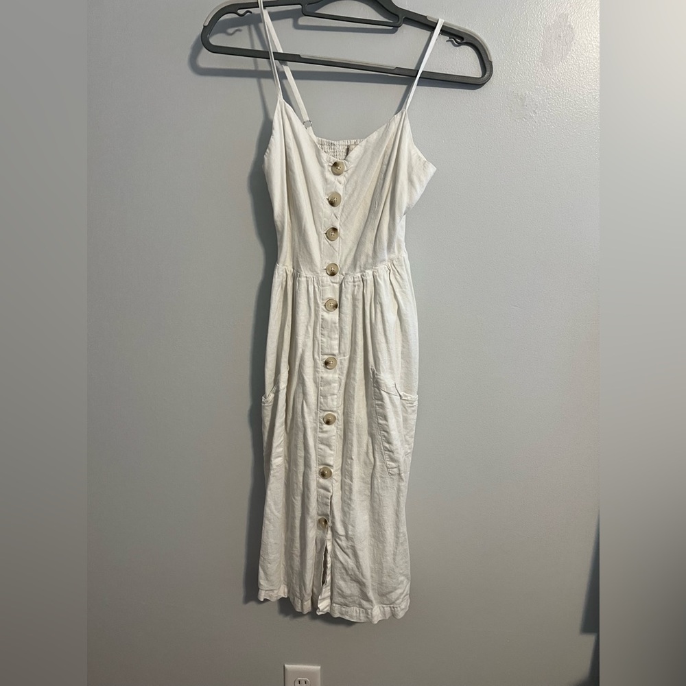 ALTAR’D STATE Midi White Sleeveless Dress